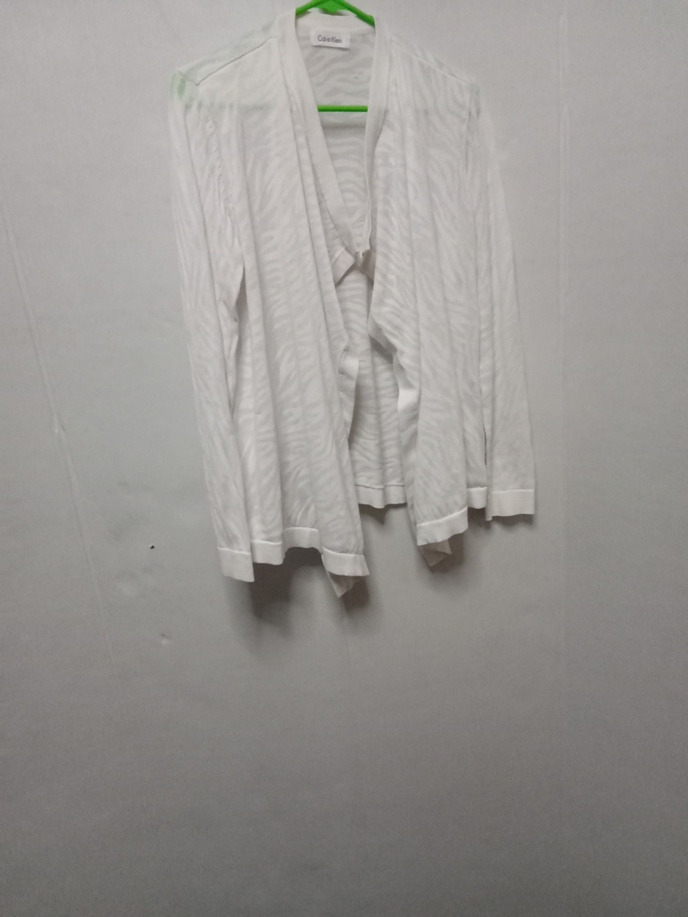 Calvin Klein White Open-Front Women's Cardigan Sweater
